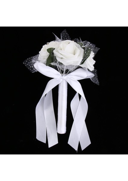 Gelin Yapay Köpük Güller Çiçek Buket Düğün Mekanı Dekor Beyaz fiyatları