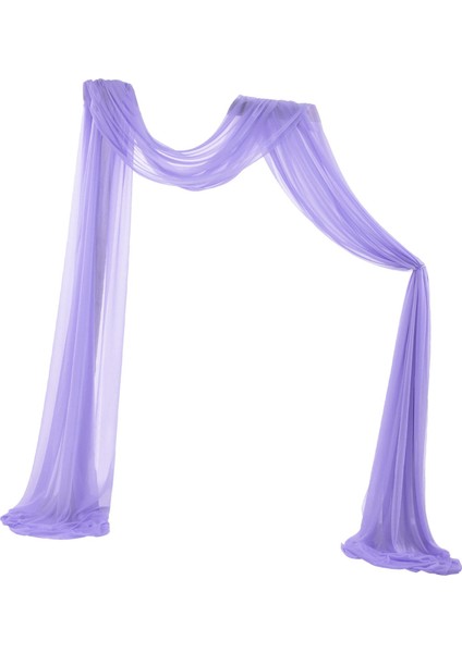Kemer Örtü Yeniden Kullanılabilir 70X550CM Arbor Drapery Resepsiyon Için Bebek Duşları Dekor 1x Mor