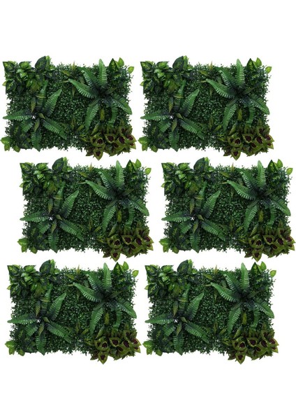 6x Yapay Çim Bitki Çiçek Duvarı Paneli Gelin Duş Partisi Dekor El Sanatları