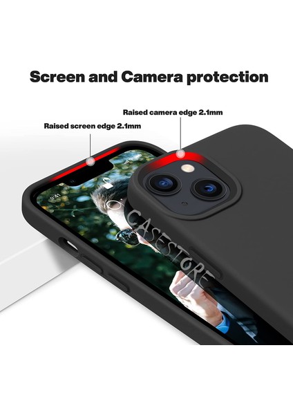 Iphone 14 6.1 Inç Uyumlu Kamera Lens Çıkıntılı Içi Kadife Silikon Soft Mat Renkli Liquid Yumuşak Şık Yeni Kapak Sıvı Süet (2022) Lansman