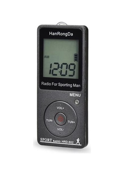 Hanrongda Radyo Fm / Am Radyo Taşınabilir Radyo Alıcısı LCD Ekran Kilidi Düğmesi Cep Radyo Kulaklık Spor Pedometre | Radyo (Yurt Dışından)