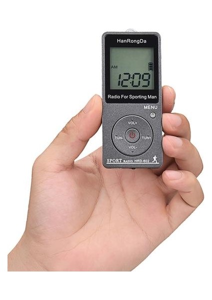 Hanrongda Radyo Fm / Am Radyo Taşınabilir Radyo Alıcısı LCD Ekran Kilidi Düğmesi Cep Radyo Kulaklık Spor Pedometre | Radyo (Yurt Dışından)