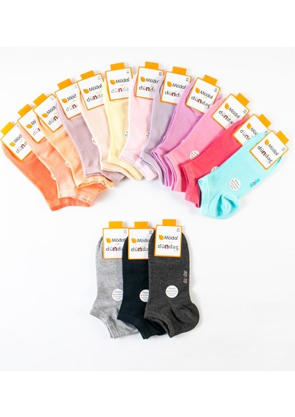 Plus Kadın Modal Patik Pastel (Açık) 12'li