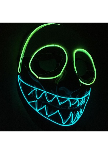 LED Parlayan Zombi Hayalet Cadılar Bayramı Maskesi Cosplay Costume Prop Fantezi Elbise (Yurt Dışından)