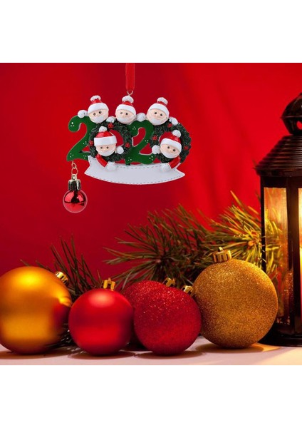 2020 Noel Ağacı Asılı Süsler Karantina Santa Aile Kişiselleştirilmiş 5 Santa (Yurt Dışından) modelleri