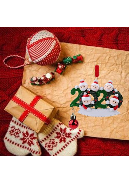 2020 Noel Ağacı Asılı Süsler Karantina Santa Aile Kişiselleştirilmiş 5 Santa (Yurt Dışından) indirimleri