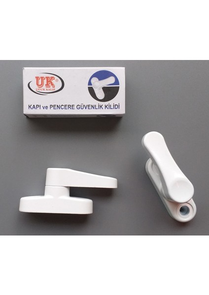 Pvc Kapı Pencere Emniyet Kilidi Çekmeli Beyaz