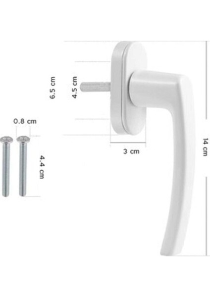 Beyaz Pvc Pencere Kolu Plastik