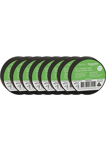 Izole Bant 19 mm x 20 mt 8'li Siyah