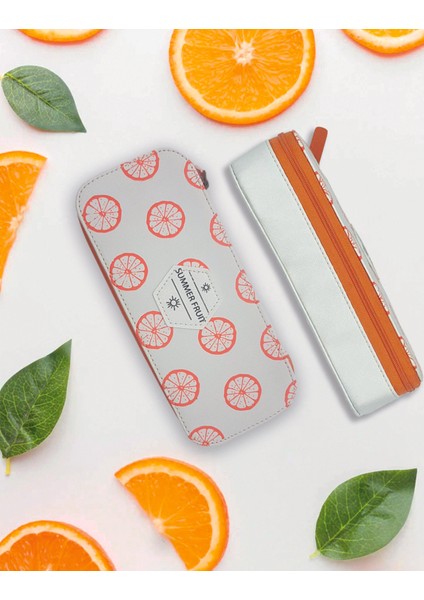 Geniş Hacimli Portakal Kalem Kutusu