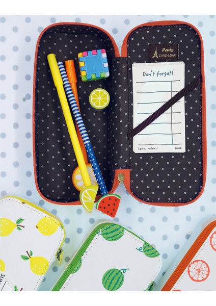 Geniş Hacimli Portakal Kalem Kutusu fırsatları