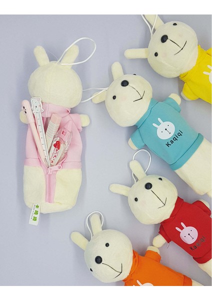 Pembe Tavşan Kumaş Kalem Kutu fırsatları