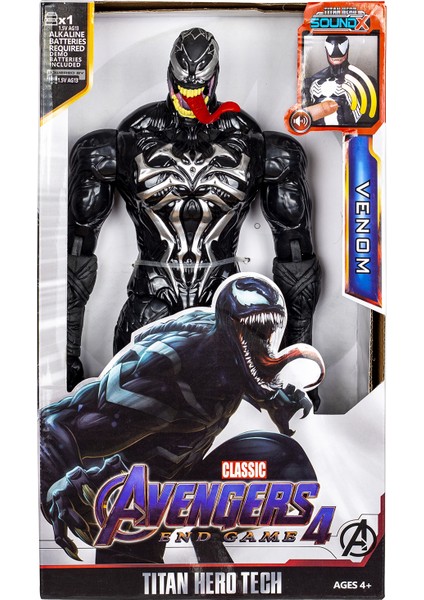 Figür Oyuncak - Venom - Zehir - Işıklı - Sesli - Siyah - Oyuncak