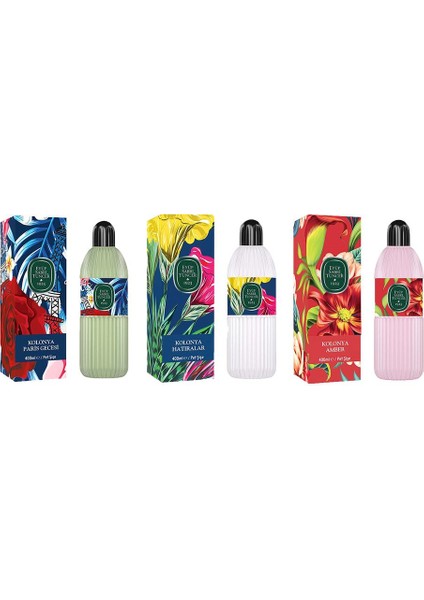 Kolonya Paris Gecesi, Hatıralar ve Amber Pet Şişe 400 ml