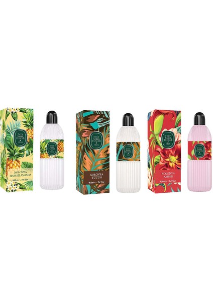 Kolonya Hawaii Ananas, Tütün ve Amber Pet Şişe 400 ml