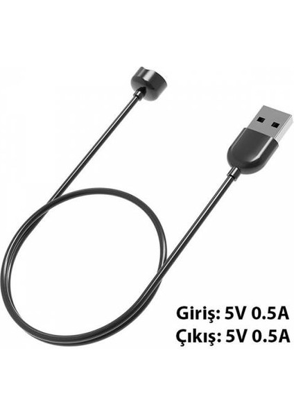 Güçlü Manyetik 50CM Xiaomi Mi Band 6 USB Şarj Kablosu