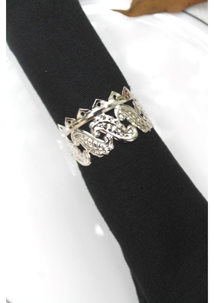 6 Adet Silver Casablanca Luxury Metal Peçete Halkası fırsatları