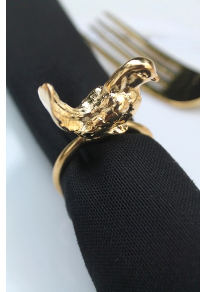 6 Adet Gold Kuş Figürlü Modern Metal Peçete Halkası fırsatları