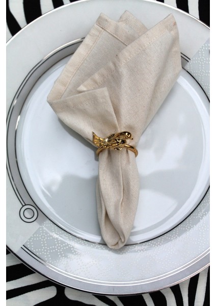 6 Adet Gold Kuş Figürlü Modern Metal Peçete Halkası indirimleri