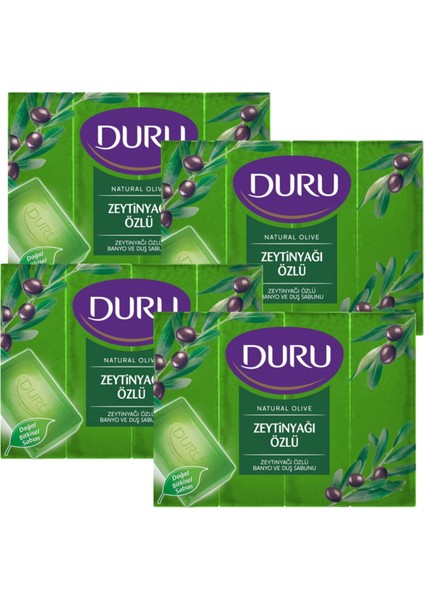 Natural Zeytinyağı Özlü Duş Sabunu 600 Gr 4'Lü