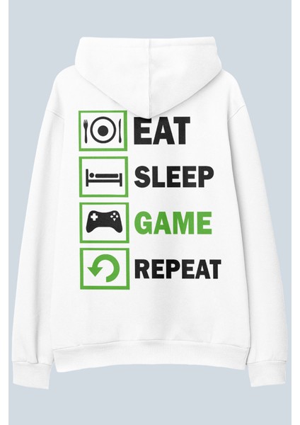 Ritual Beyaz Oversize Kapüşonlu Sweatshirt Hoodie