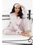 5'li İçeride&Dışarıda Kol Baglama Detaylı Gri Pijama Takım S27246 3