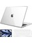 Apple MacBook Air 13.6 Inç 2022 M2 Çip A2681 Uyumlu Kılıf Parlak-Şeffaf Klavye Kılıfı-Film 1