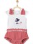 Kız Bebek Omuzları Kırmızı Kurdelalı Tulum AC21671R 1