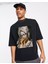 Unisex Rebellious Spirit Iv Oversize Tshirt Siyah 1