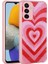 Samsung Galaxy M23 Uyumlu Kılıf Simli Kalpli ve Çiçekli Desenli Parlak Tasarım Soft Kılıf 1