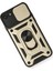 iPhone 7 Kılıf Kamera Korumalı Sürgülü Yüzüklü Armor Military Zırh Tank - Gold 3