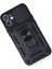 iPhone 11 Kılıf Kamera Korumalı Sürgülü Yüzüklü Armor Military Zırh Tank - Lacivert 3