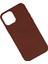 iPhone 12 Kılıf Lansman Içi Kadife Lüx Tasarım Silikon Kapak - Kahverengi 2