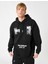 Baskılı Kapşonlu Sweatshirt Şardonlu 2