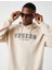 Baskılı Oversize Sweatshirt Şardonlu 1