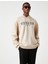 Baskılı Oversize Sweatshirt Şardonlu 2