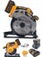 Kömürsüz Motor Çift Pistonlu 36V 5AH Çift Akülü Sunta Ahşap Kesme Daire Testere + 185 mm Bıçak 1