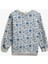 Baskılı Sweatshirt Bisiklet Yaka 1