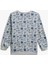 Baskılı Sweatshirt Bisiklet Yaka 2