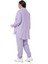 Büyük Beden Gömlek Pantolon Keten Lila Takım 5