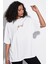 Oversize The End Baskılı Beyaz Tshirt 3