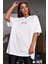 Oversize The End Baskılı Beyaz Tshirt 5