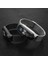 Xiaomi Mi Band 7 Uyumlu Kordon Metal Hasır Çelik Örgülü Klipsi Kayış Ayarlanır Siyah 2