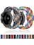 Samsung Galaxy Watch 4 Kordon 40-42-44-46 mm Örgü Tokalı Gökkuşağı Renkli Bileklik (20MM ) 4