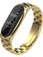 Xiaomi Mi Band 7 Uyumlu Kordon Kayış Klasik Metal Baklalı Ayarlanır Gold Kordon 2