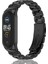 Xiaomi Mi Band 7 Uyumlu Kordon Kayış Klasik Metal Baklalı Ayarlanır Siyah Kordon 3