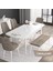 Concept Roy Serisi 80 x 132 cm Açılabilir Mdf Masa Beyaz Mutfak Masa Takımı 4 Sandalye 1 Bench 1