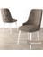 Concept Roy Serisi 80 x 132 cm Açılabilir Mdf Masa Beyaz Mutfak Masa Takımı 4 Sandalye 1 Bench 2