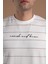 Oversize Çizgili Sıfır Yaka Erkek Penye T-Shirt 4