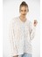 3367 Mavi Kadın Empirme Patlı Battal Uzun Kollu Pijama Takım 2